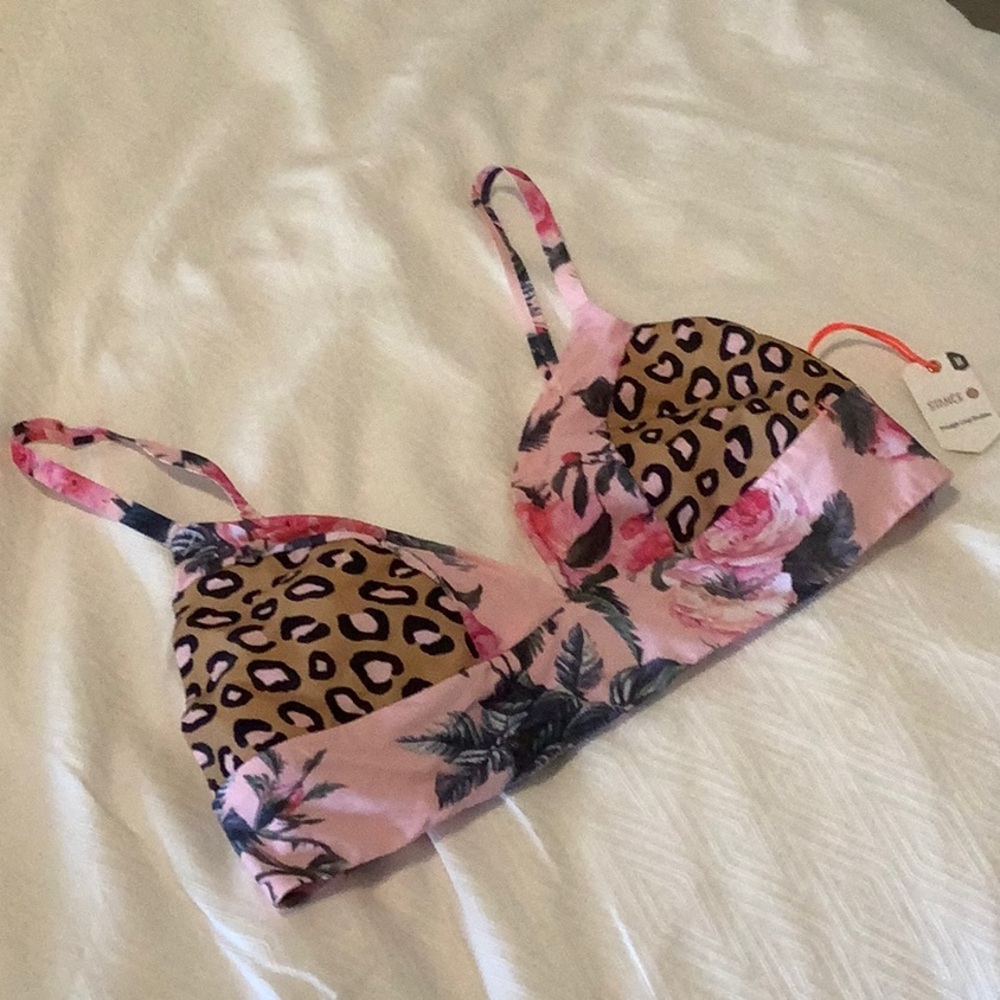 Stance Leopard and Roses Bralette NWT Size M